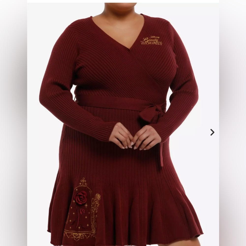 NWT Her Universe Disney Princess Belle sweater dress size 2X